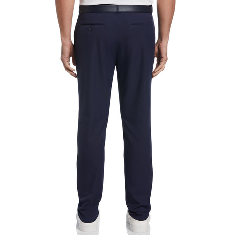 Flat Front Solid Golf Trousers (Black Iris) 