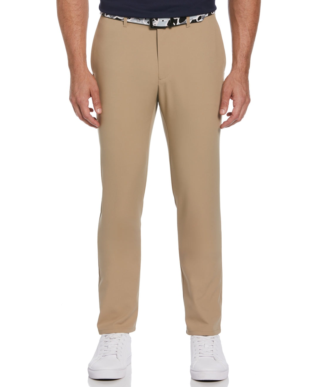 Flat Front Solid Golf Trousers (Chinchilla) 