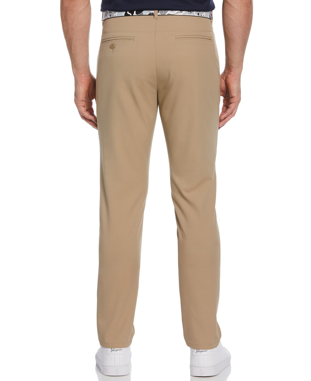 Flat Front Solid Golf Trousers (Chinchilla) 