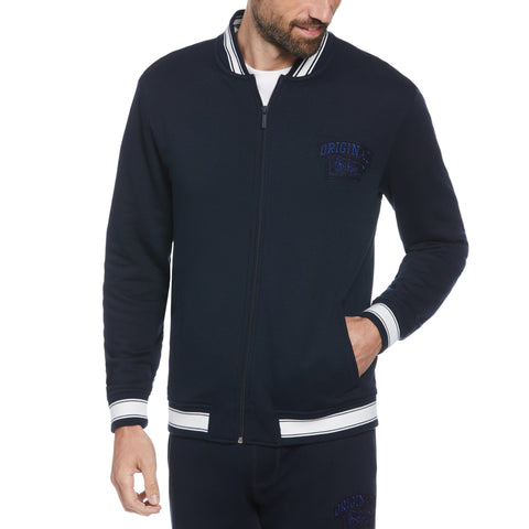 Fleece Collegiate Track Jacket (Dark Sapphire) 