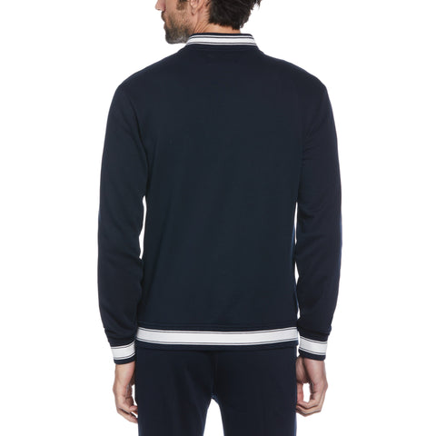 Fleece Collegiate Track Jacket (Dark Sapphire) 