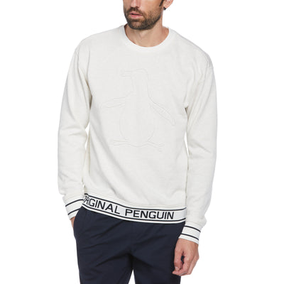 Fleece Embroidered Pete Sweatshirt (Light Grey Melange) 