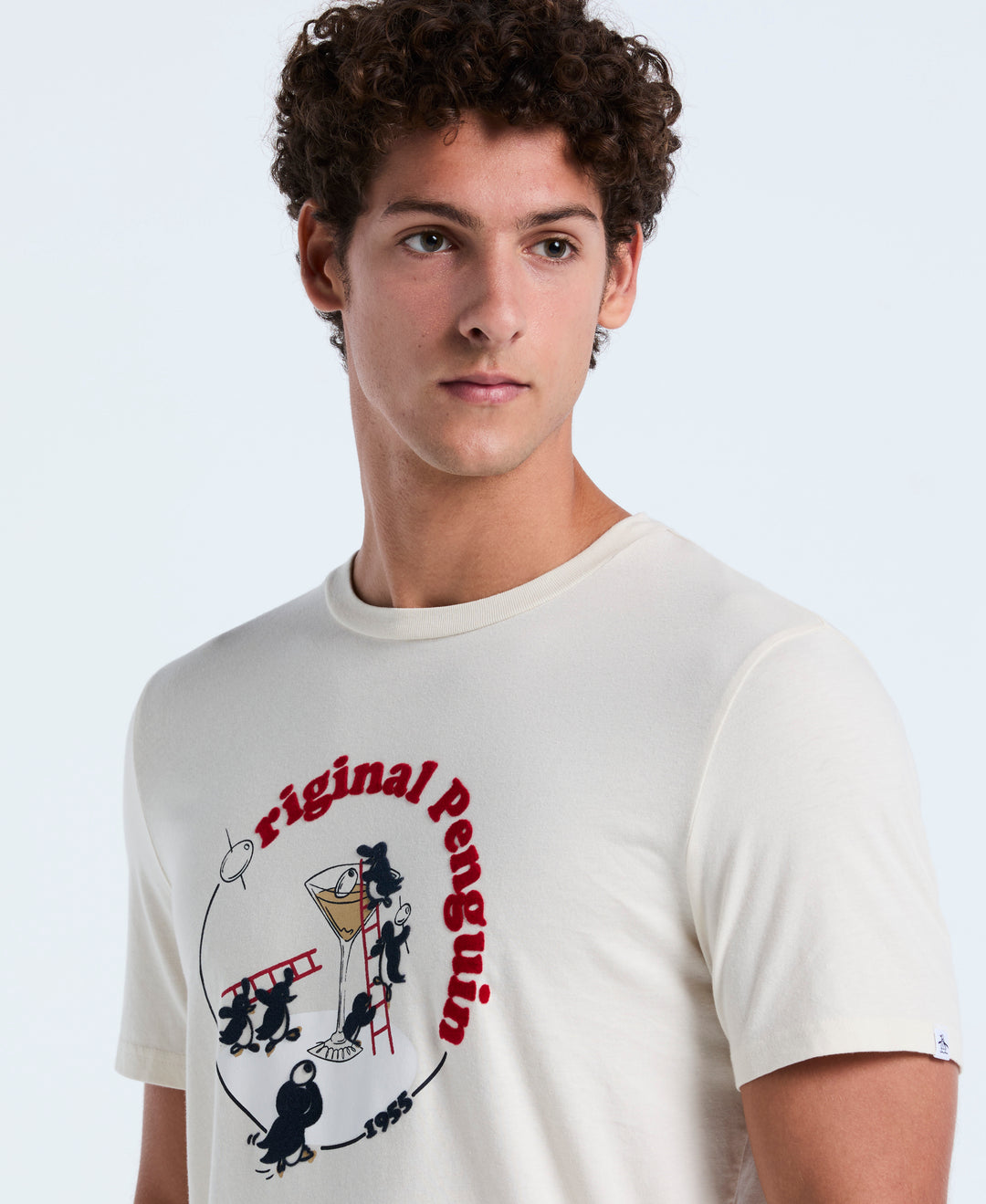 Flocked Martini Graphic Tee (Birch) 