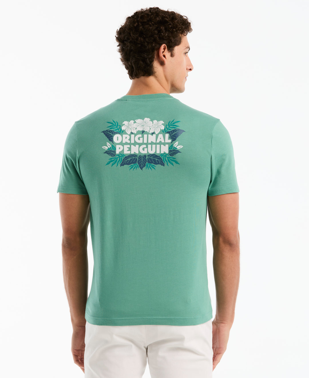 Floral Logo Cotton Graphic Tee (Beryl Green) 