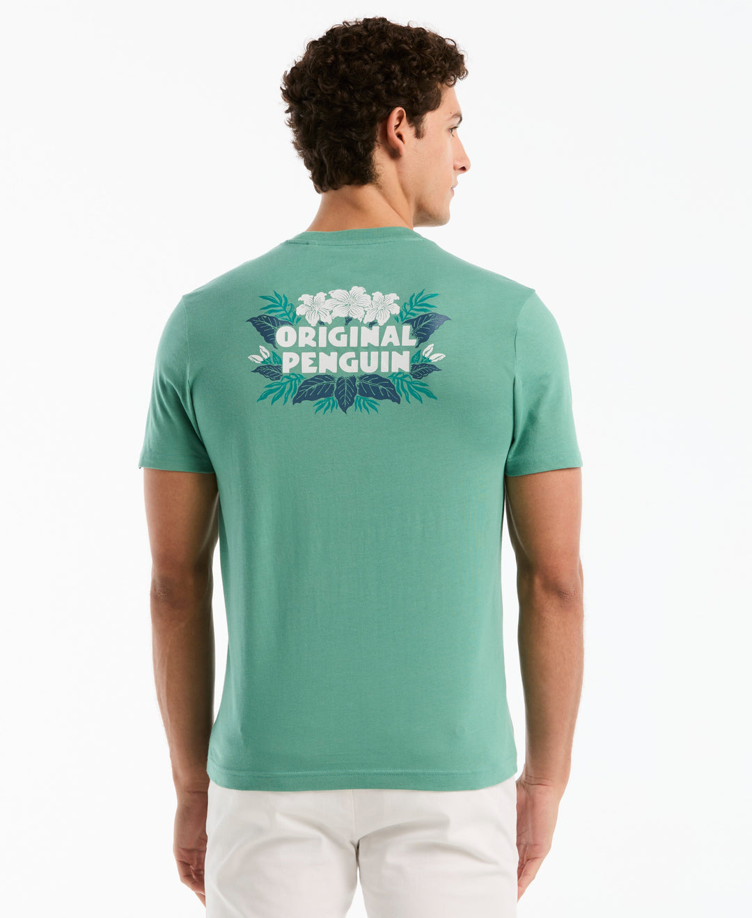 Floral Logo Cotton Graphic Tee (Beryl Green) 