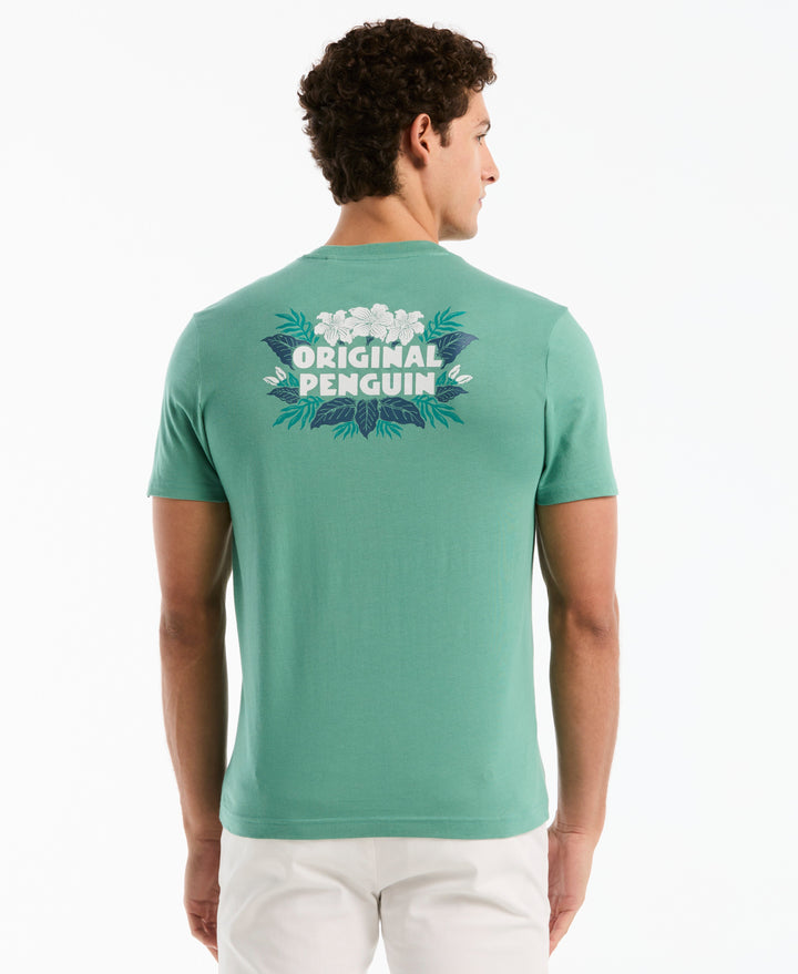 Floral Logo Cotton Graphic Tee (Beryl Green) 