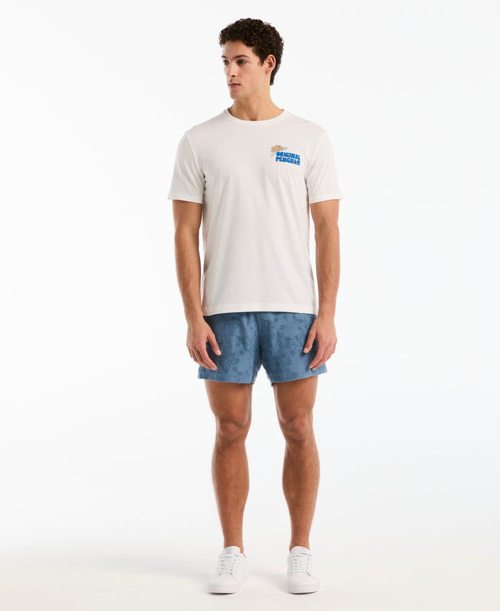 Cotton Floral Penguin Graphic Tee (Bright White) 