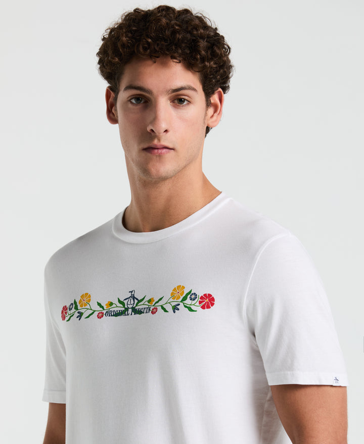 Jersey Graphic Floral Pete Tee (Bright White) 