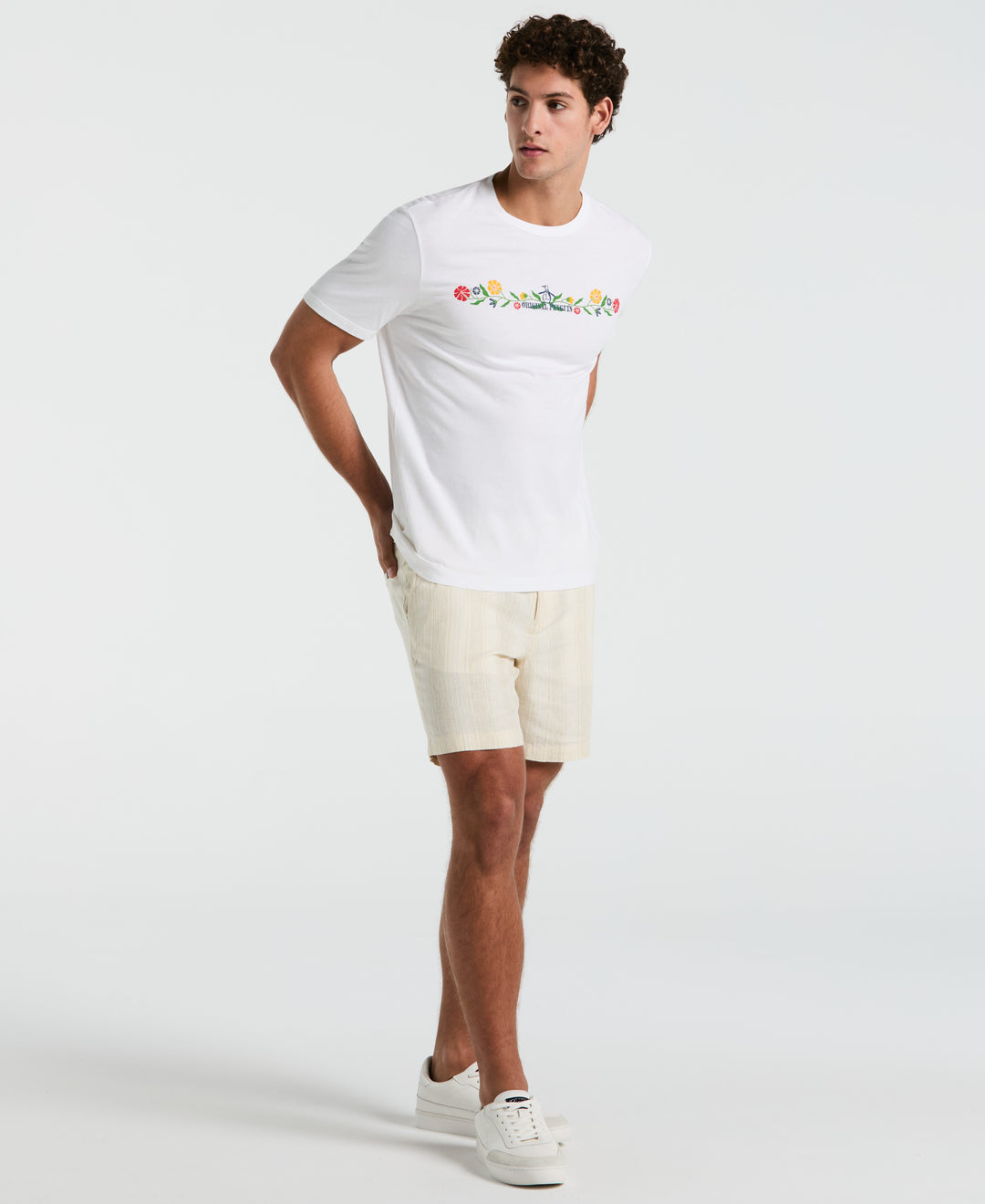 Jersey Graphic Floral Pete Tee (Bright White) 