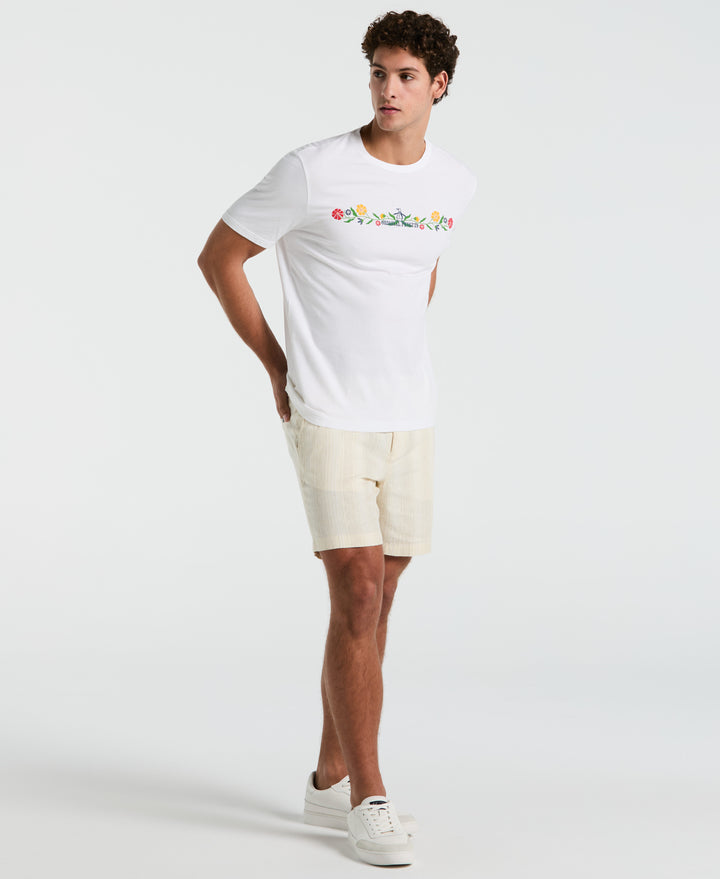 Jersey Graphic Floral Pete Tee (Bright White) 