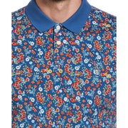 Floral Print Polo (Dark Blue) 