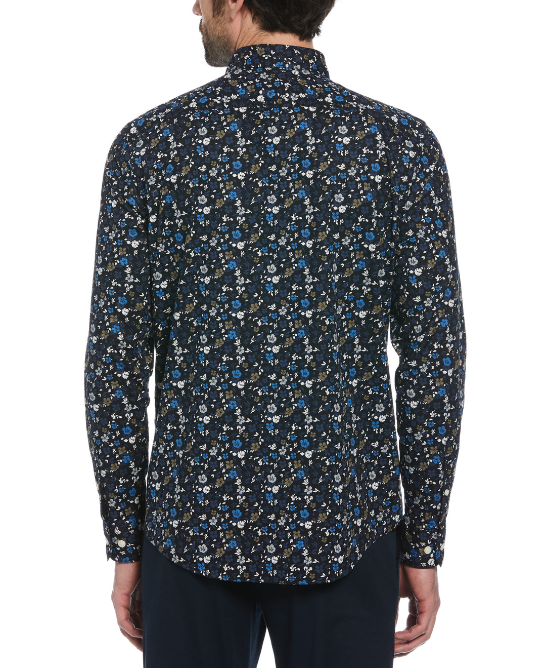 Floral Print Shirt (True Black) 