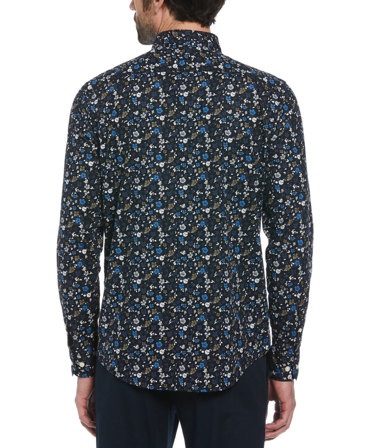 Floral Print Shirt (True Black) 