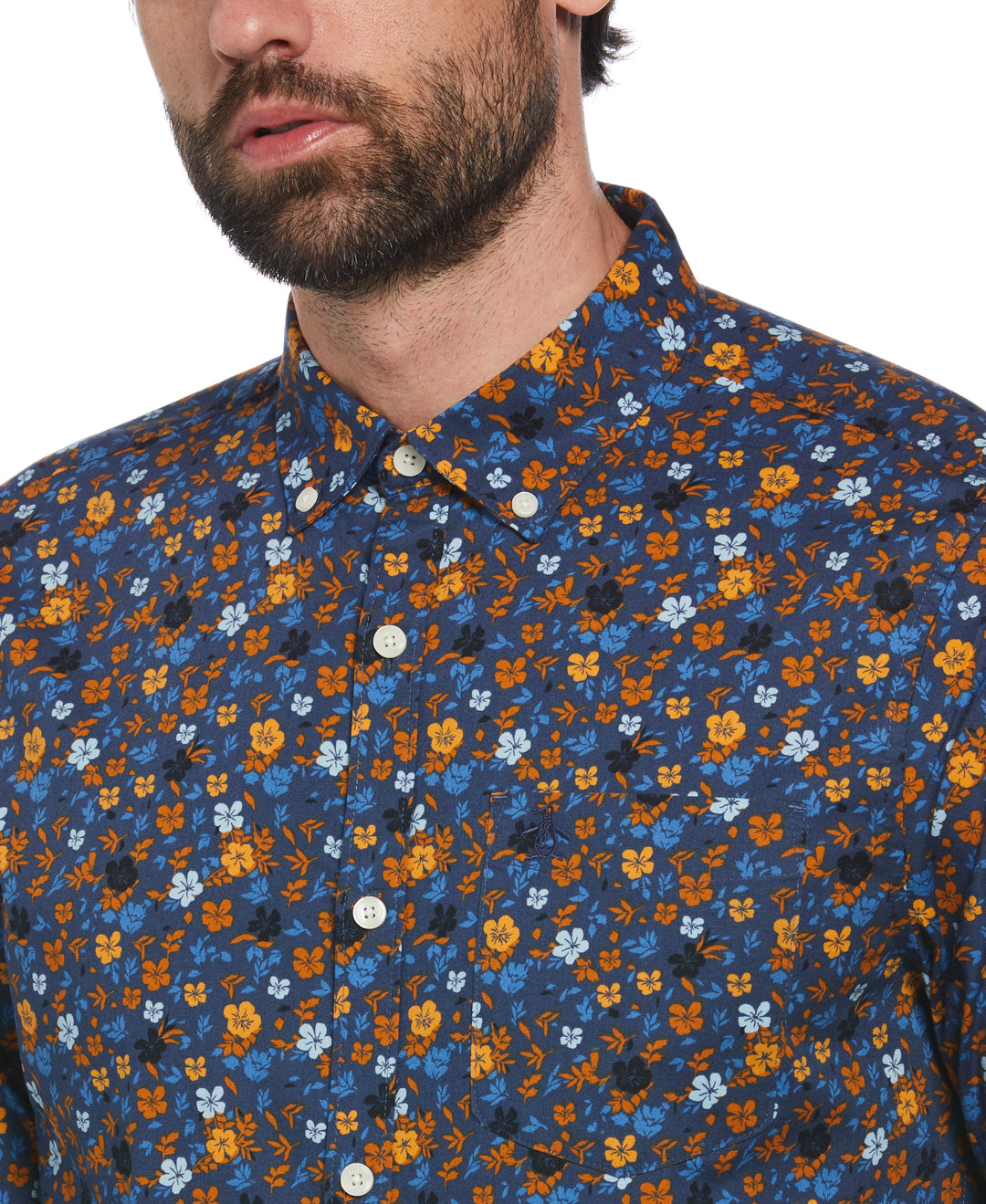 Floral Print Shirt (Sargasso Sea) 