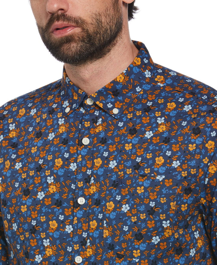Floral Print Shirt (Sargasso Sea) 