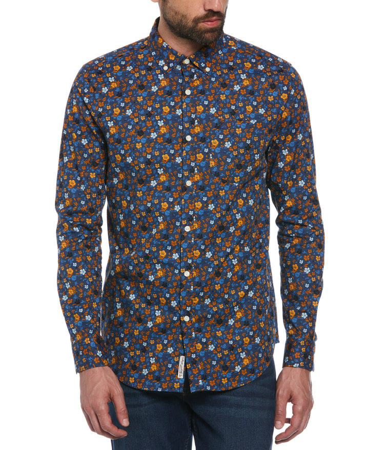 Floral Print Shirt (Sargasso Sea) 