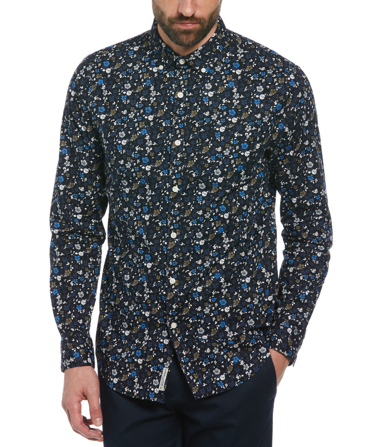 Floral Print Shirt (True Black) 
