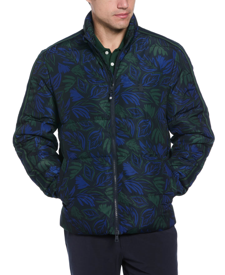 Floral Puffer Jacket  (Sycamore) 