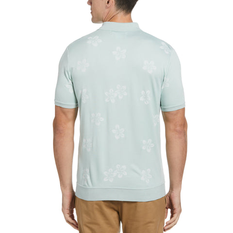 Floral Polo Sweater (Surf Spray) 