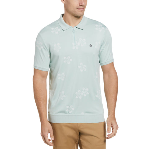 Floral Polo Sweater (Surf Spray) 