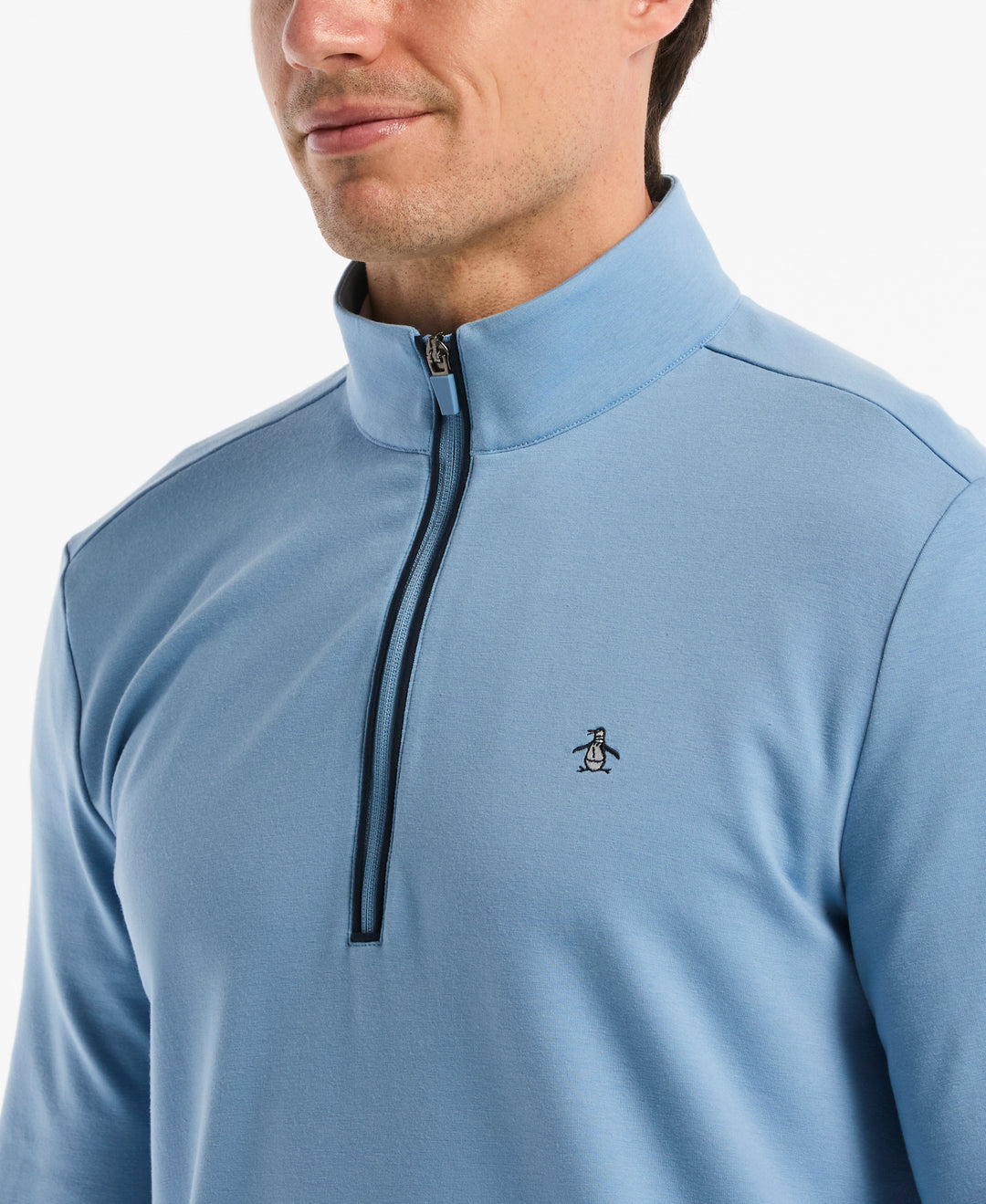 French Terry Quarter Zip Earl Pull-Over-Golf Jackets-Original Penguin