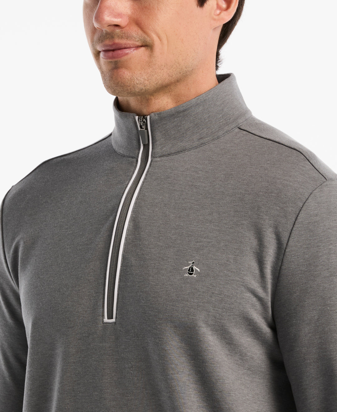 French Terry Quarter Zip Earl Pull-Over-Golf Jackets-Original Penguin