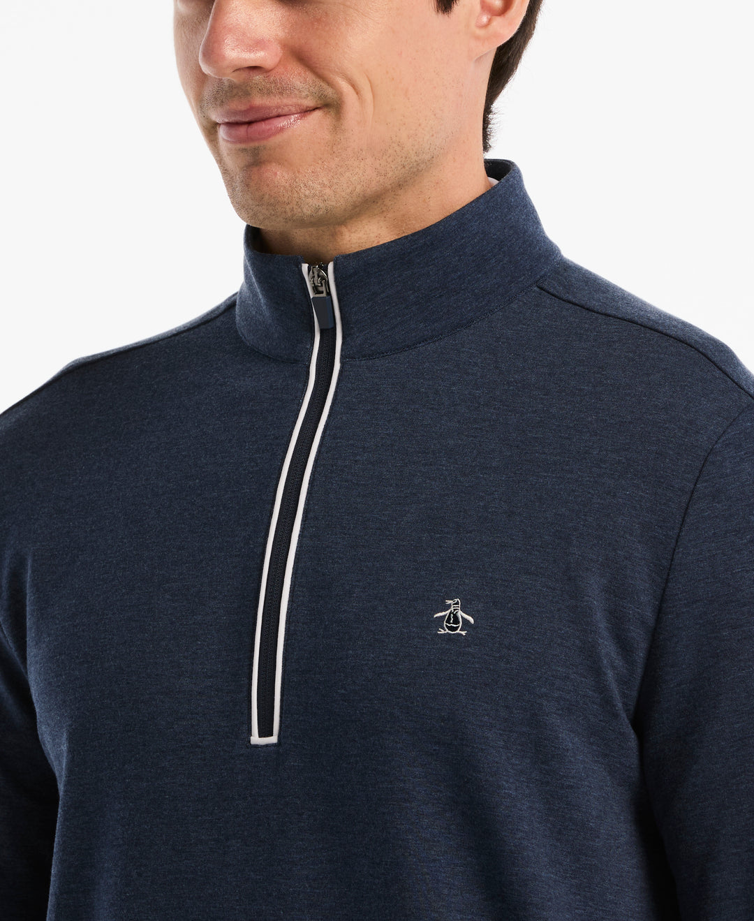 French Terry Quarter Zip Earl Pull-Over-Golf Jackets-Original Penguin