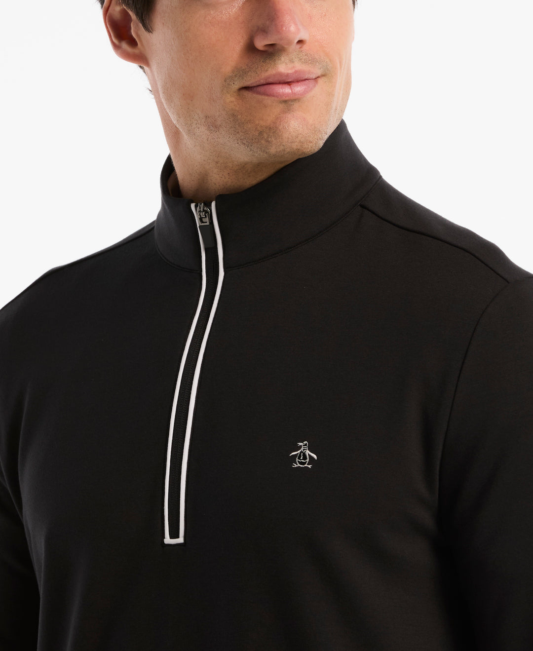 French Terry Quarter Zip Earl Pull-Over-Golf Jackets-Original Penguin
