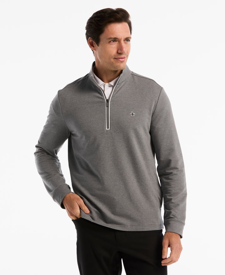 French Terry Quarter Zip Earl Pull-Over-Golf Jackets-Quiet Gray-S-Original Penguin