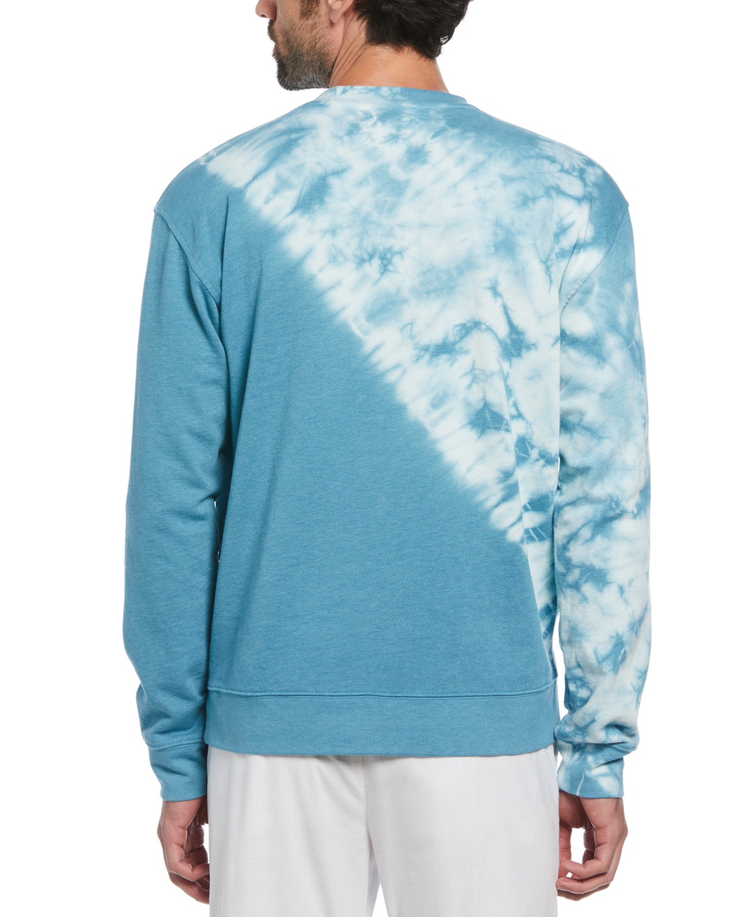 French Terry Tie Dye Crew Neck Sweater (Blue Moon) 