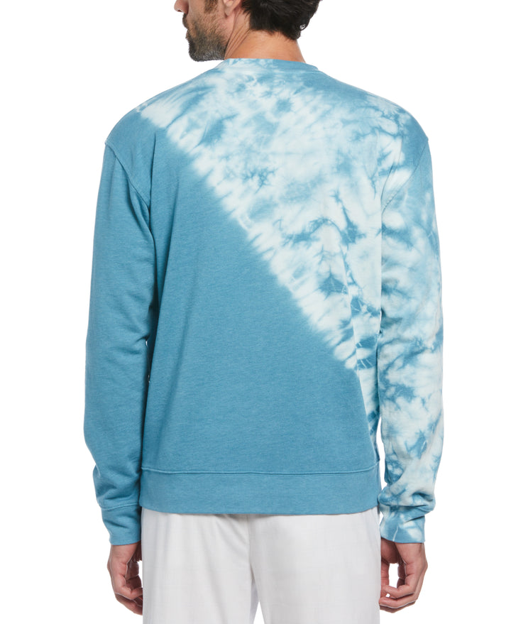 French Terry Tie Dye Crew Neck Sweater (Blue Moon) 