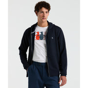 Cotton Fleece Hoodie (Dark Sapphire) 