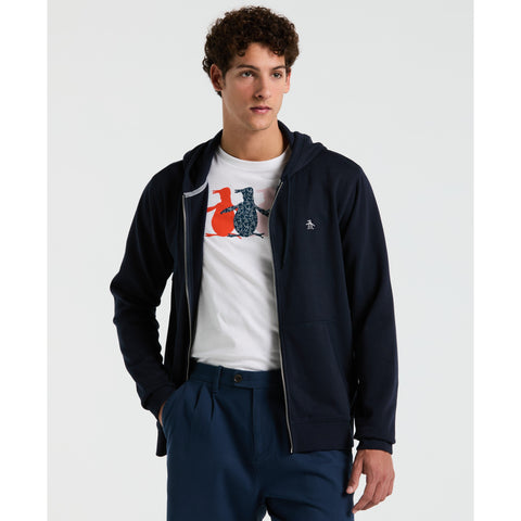 Cotton Fleece Hoodie (Dark Sapphire) 