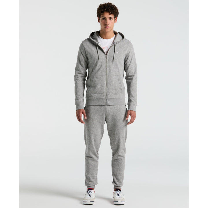 Full Zip Fleece Embroidered Pete Hoodie-Sweatshirts-Original Penguin