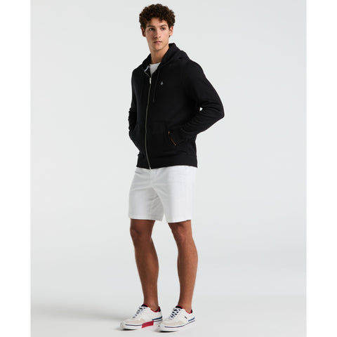 Full Zip Fleece Embroidered Pete Hoodie-Hoodies-Original Penguin