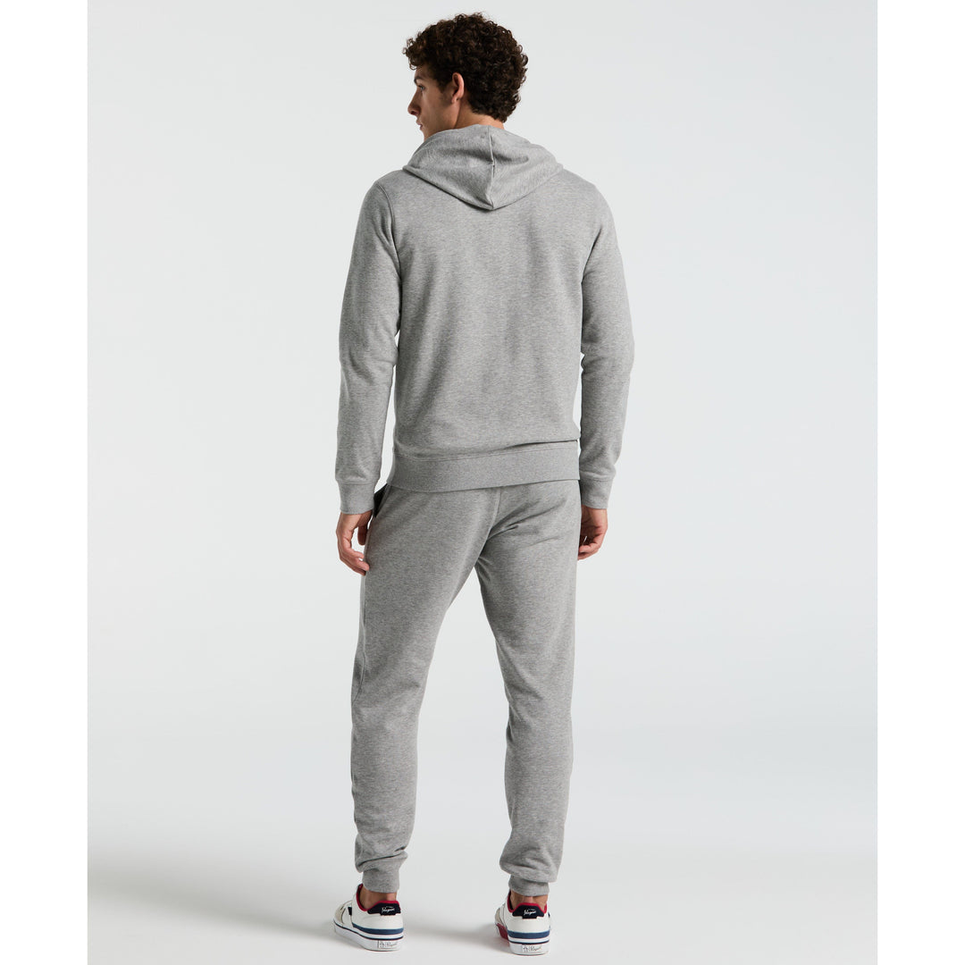 Full Zip Fleece Embroidered Pete Hoodie-Sweatshirts-Original Penguin