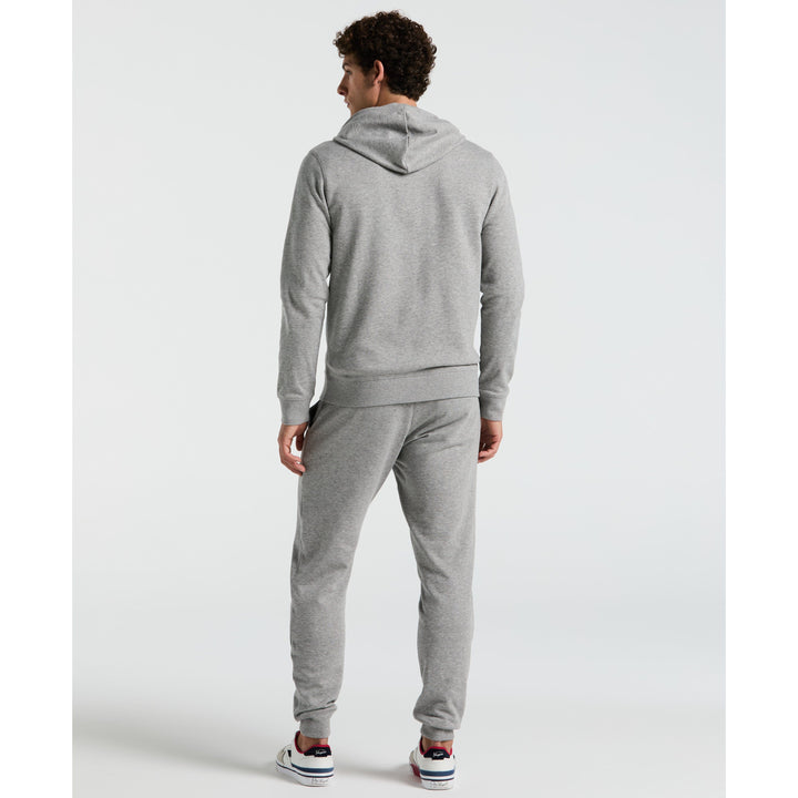Full Zip Fleece Embroidered Pete Hoodie-Sweatshirts-Original Penguin