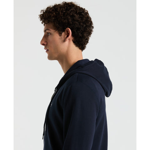 Cotton Fleece Hoodie (Dark Sapphire) 