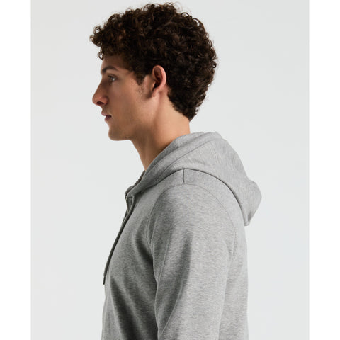 Fleece Hoodie with Embroidered Pete (Rain Heather) 