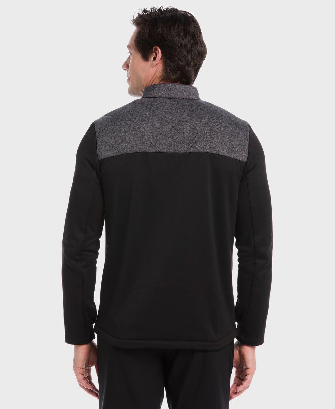 Full Zip Insulated Piping Printed Jacket  (Caviar) 