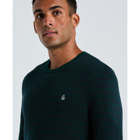 Geo Jacquard Crewneck Sweater-Sweaters-Original Penguin