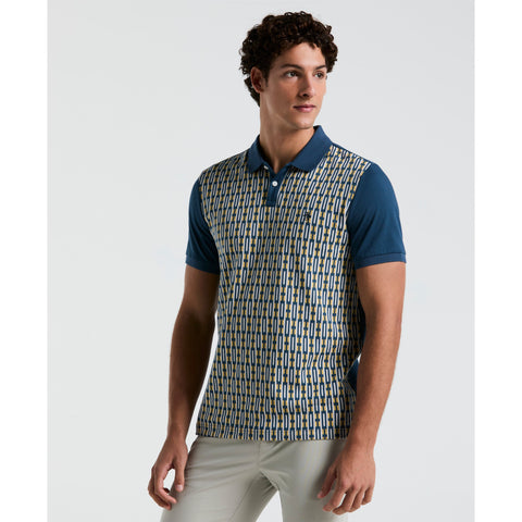 Geo Jacquard Front Polo (Blue Wing Teal) 