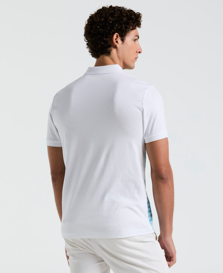 Geo Jacquard Front Polo (Blue Tint) 