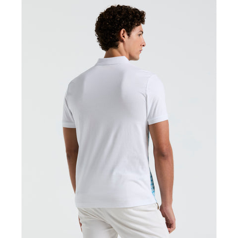 Geo Jacquard Front Polo (Blue Tint) 
