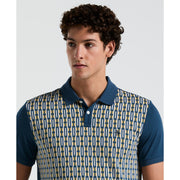 Geo Jacquard Front Polo (Blue Wing Teal) 