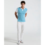 Geo Jacquard Front Polo (Blue Tint) 