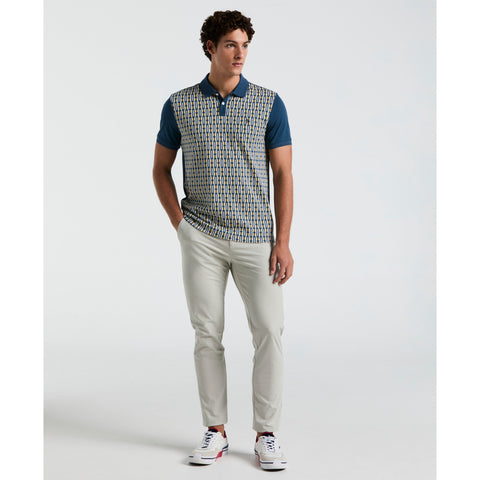 Geo Jacquard Front Polo (Blue Wing Teal) 