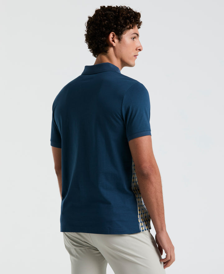Geo Jacquard Front Polo (Blue Wing Teal) 
