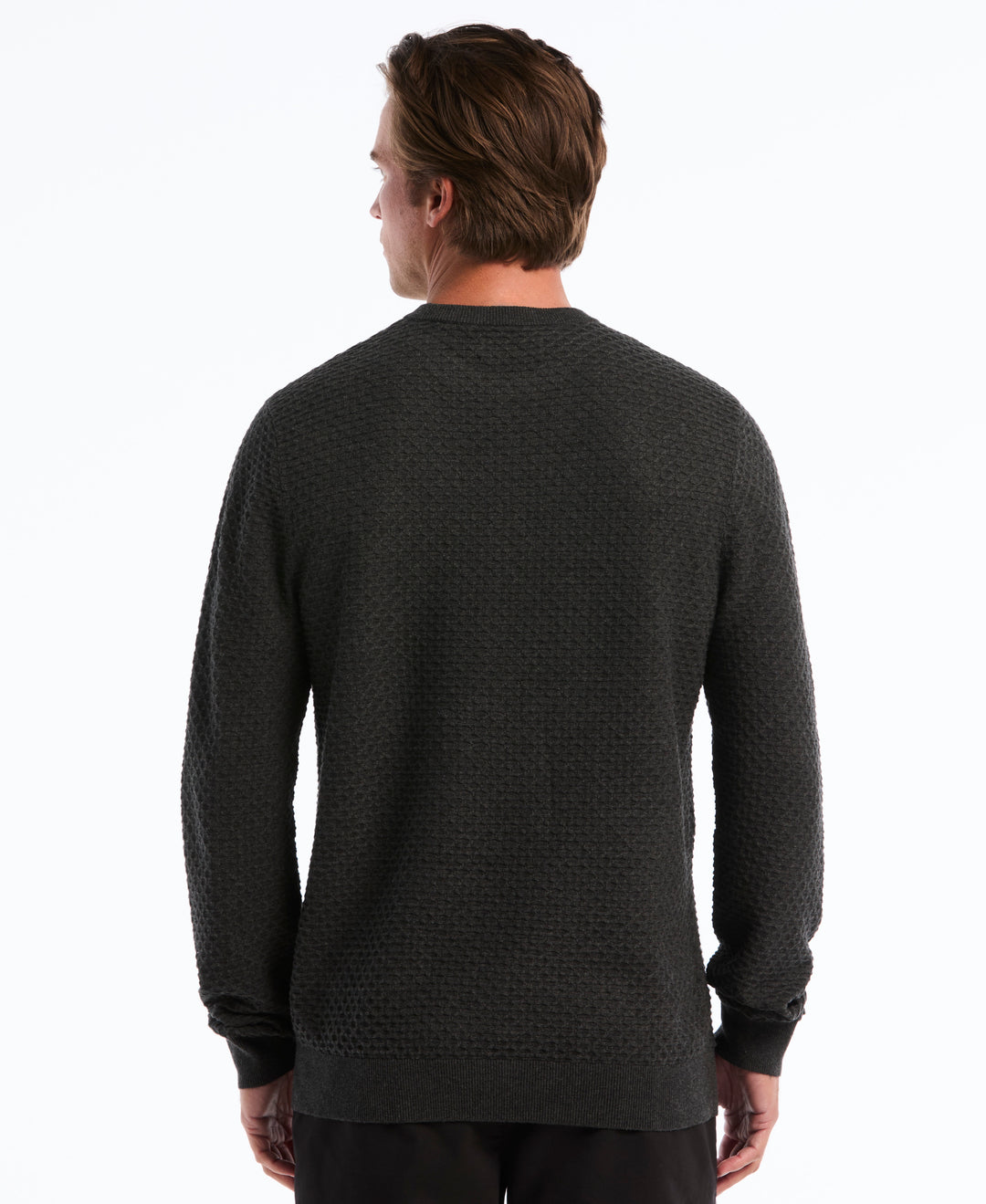Geo Textured Crewneck Sweater