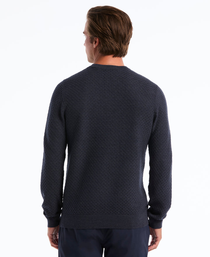 Geo Textured Crewneck Sweater